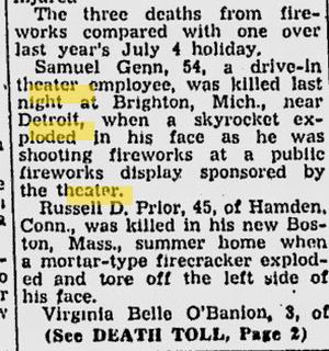 Lakes Drive-In Theatre - Victoria Advocate Fireworks Accident (newer photo)